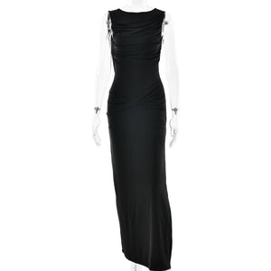 Summer 2025 Elegant Street Style Halter Dress - Negative Apparel