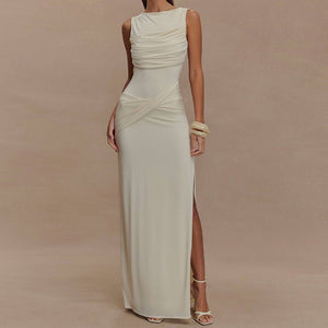 Summer 2025 Elegant Street Style Halter Dress - Negative Apparel