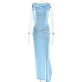 Summer 2025 Elegant Street Style Halter Dress - Negative Apparel