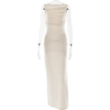 Summer 2025 Elegant Street Style Halter Dress - Negative Apparel