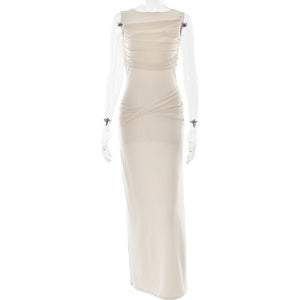 Summer 2025 Elegant Street Style Halter Dress - Negative Apparel