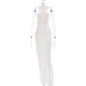 Summer 2025 Milk Silk Halter Neck Dress - Negative Apparel