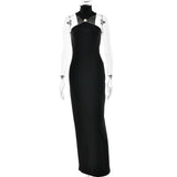 Summer 2025 Milk Silk Halter Neck Dress - Negative Apparel
