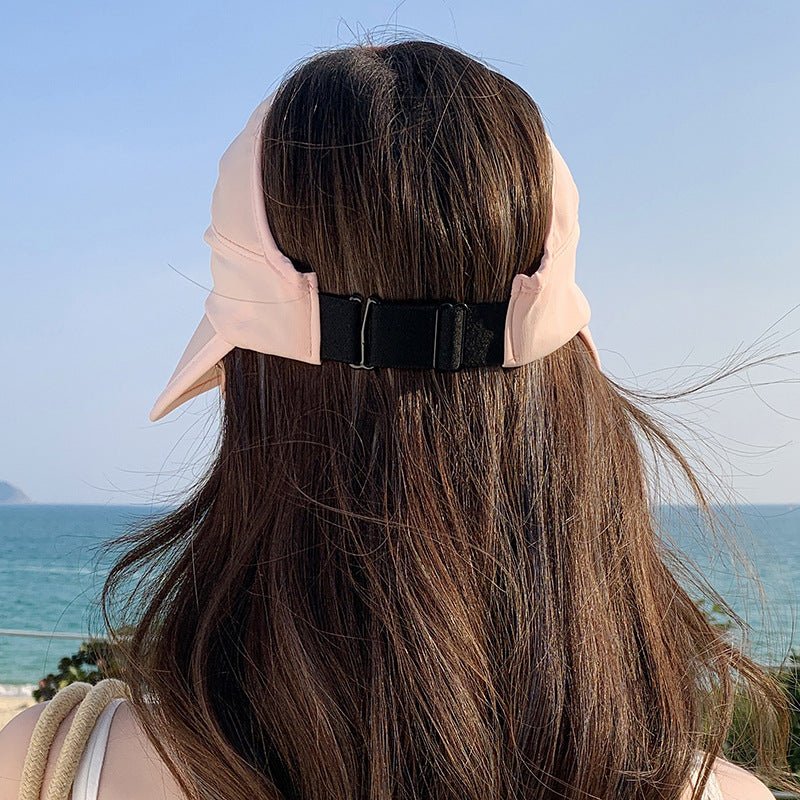 Summer new outdoor hollow hat women's fashion leisure large brim sun hat large brim face cover sun protection sun hat - Negative Apparel
