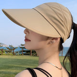Summer new outdoor hollow hat women's fashion leisure large brim sun hat large brim face cover sun protection sun hat - Negative Apparel