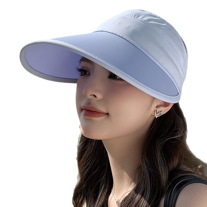 Summer new outdoor hollow hat women's fashion leisure large brim sun hat large brim face cover sun protection sun hat - Negative Apparel