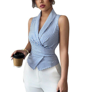Summer strap waist slim vest shirt ebay women's clothing - Negative Apparel