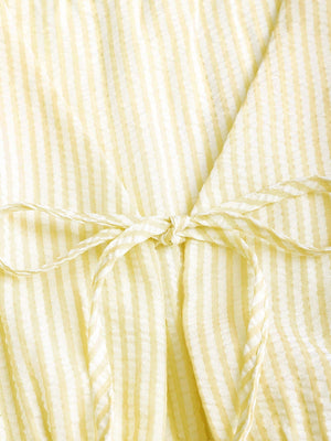 Summer Stripe Set | V - Neck Crop Top + Lace - Up Wide Pants - Negative Apparel