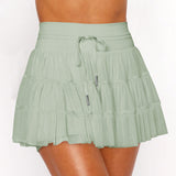 Summer Sweet Mesh Patchwork Skort - Safety Shorts with Skirt Overlay - Negative Apparel