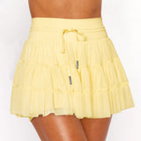 Summer Sweet Mesh Patchwork Skort - Safety Shorts with Skirt Overlay - Negative Apparel
