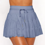 Summer Sweet Mesh Patchwork Skort - Safety Shorts with Skirt Overlay - Negative Apparel