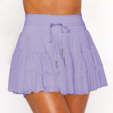 Summer Sweet Mesh Patchwork Skort - Safety Shorts with Skirt Overlay - Negative Apparel