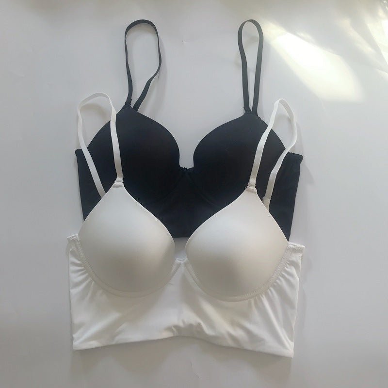 Summer versatile underwear for women with thin style, U - shaped vest style, soft steel ring, side breasts, bra - Negative Apparel