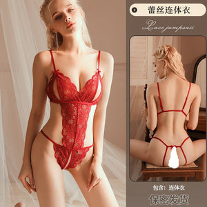 Sxy lace jumpsuit female passion suit pure desire hollow uniform temptation - Negative Apparel