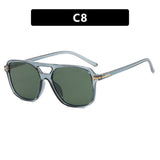 T - shaped double beam sunglasses square 2025 retro ins sunglasses - Negative Apparel