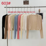 Tencel thin rough edge shawl sunscreen cardigan summer new temperament wear knitted sweater short top outside women - Negative Apparel