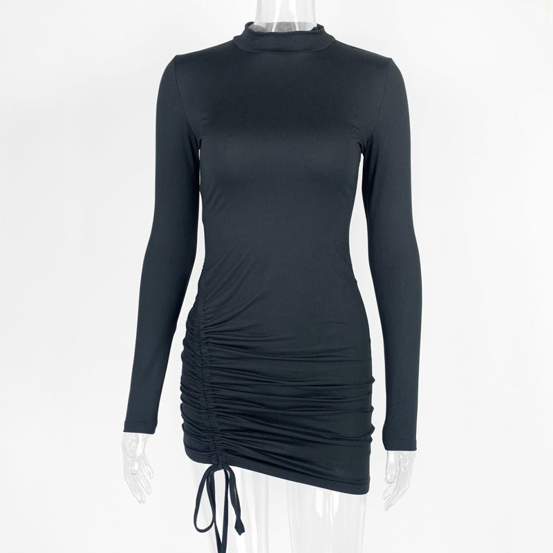 Texture slim pleated bodycon dress - Negative Apparel