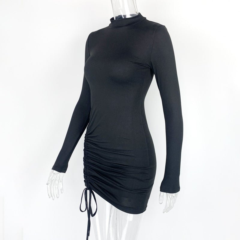 Texture slim pleated bodycon dress - Negative Apparel