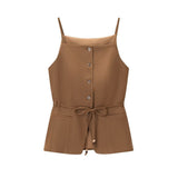 The Azure Heirloom | Beaded Vest & High - Waist Straight Trousers - Negative Apparel