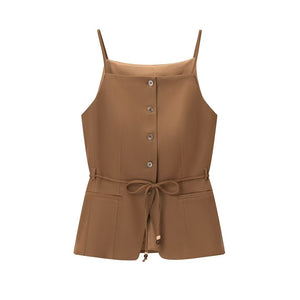 The Azure Heirloom | Beaded Vest & High - Waist Straight Trousers - Negative Apparel