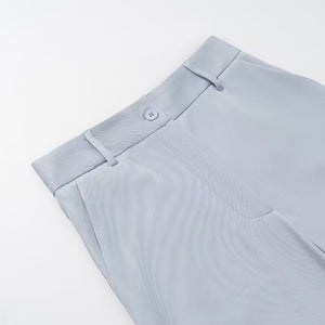 The Azure Heirloom | Beaded Vest & High - Waist Straight Trousers - Negative Apparel