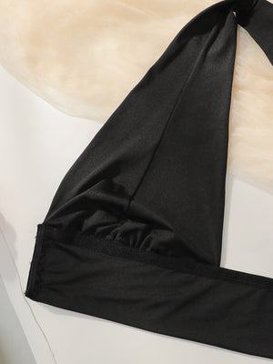 The Bold Reveal | Plus Size Halter Front - Closure Backless Bra - Negative Apparel