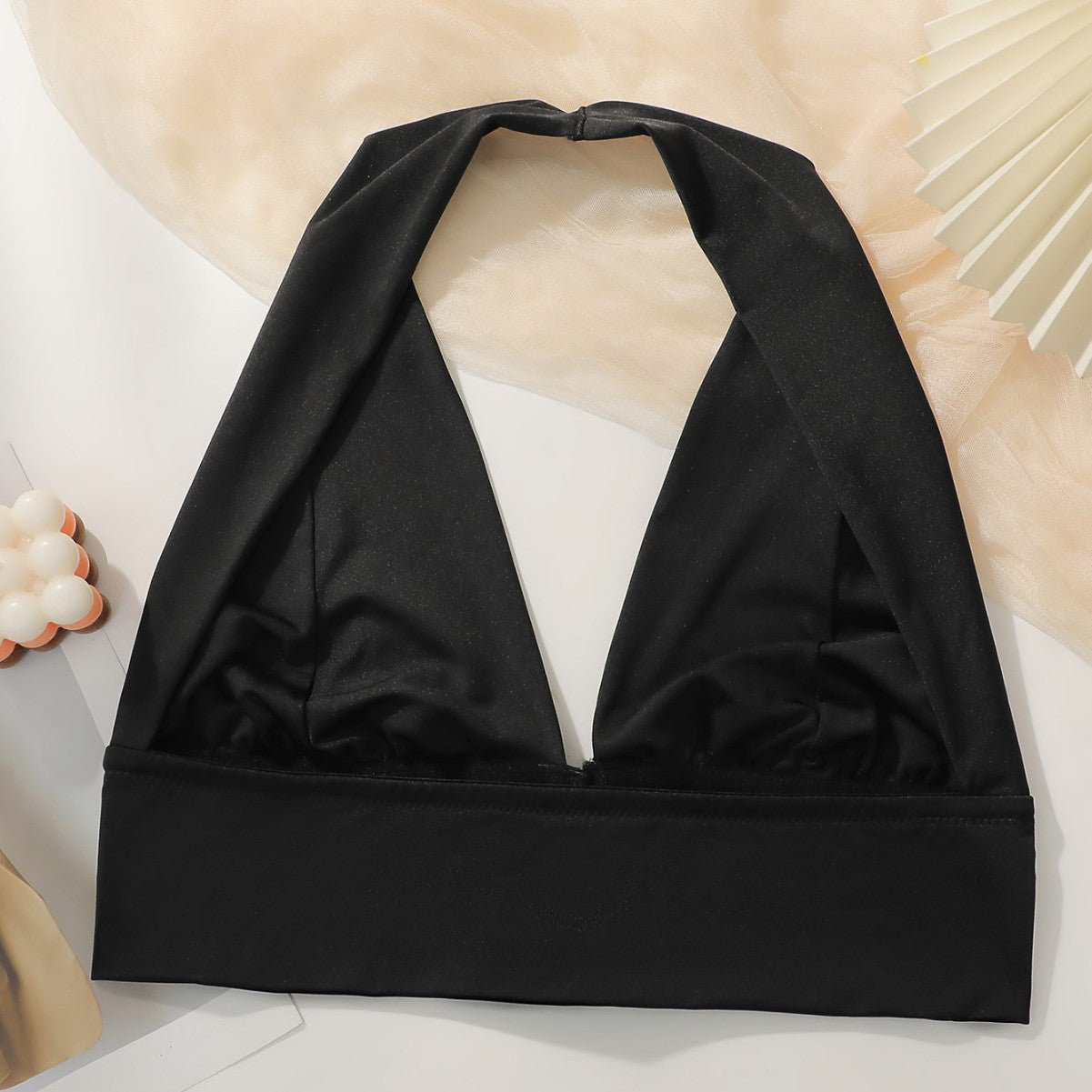 The Bold Reveal | Plus Size Halter Front - Closure Backless Bra - Negative Apparel