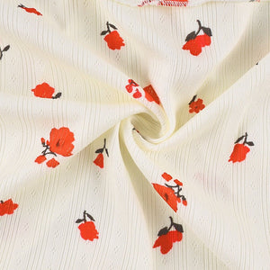 The Botanical Breeze | Printed Tie - Front Pajama Set - Negative Apparel