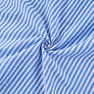 The Coastal Chic | Striped 3 - Piece Cotton - Blend Loungewear Set - Negative Apparel
