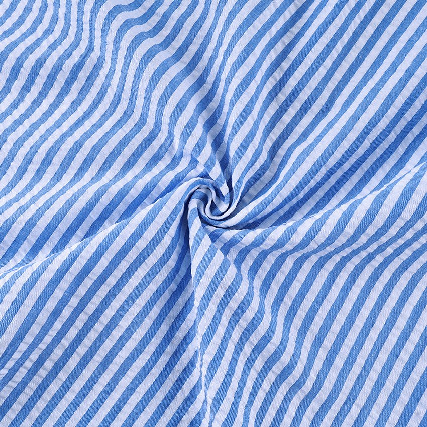 The Coastal Chic | Striped 3 - Piece Cotton - Blend Loungewear Set - Negative Apparel