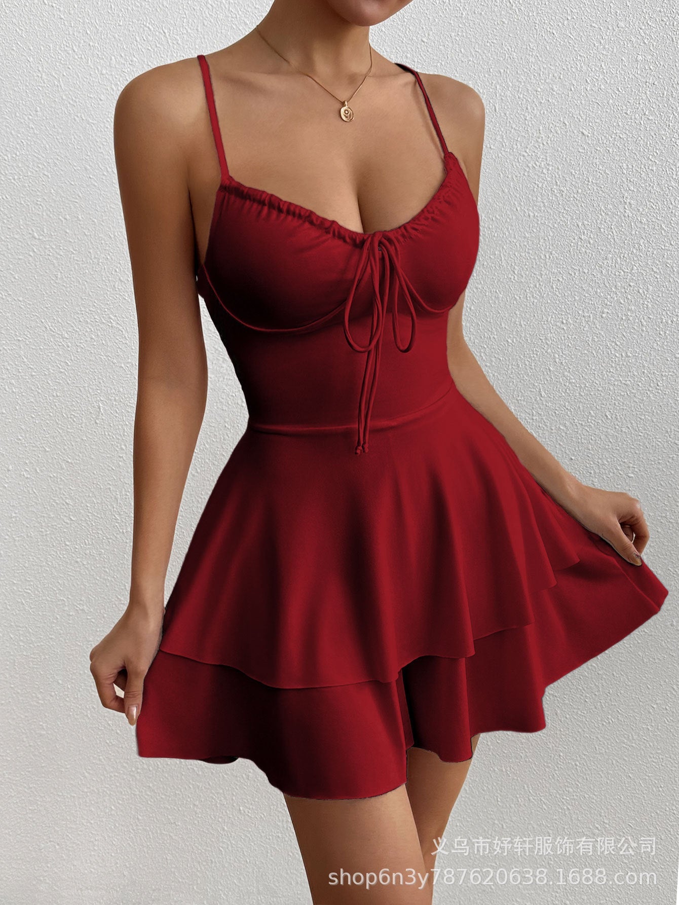 The Coastal Whisper | Women's Strapless U - Neck Mini Dress - Negative Apparel