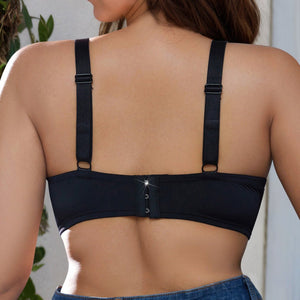 The Confident Curve | Plus Size Lace Underwire Gather Bra - Negative Apparel