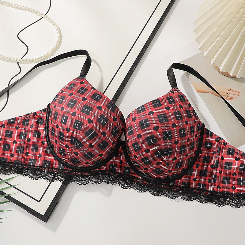 The Crimson Lift | Plus - Size Underwire Push - Up Lace Bra - Negative Apparel
