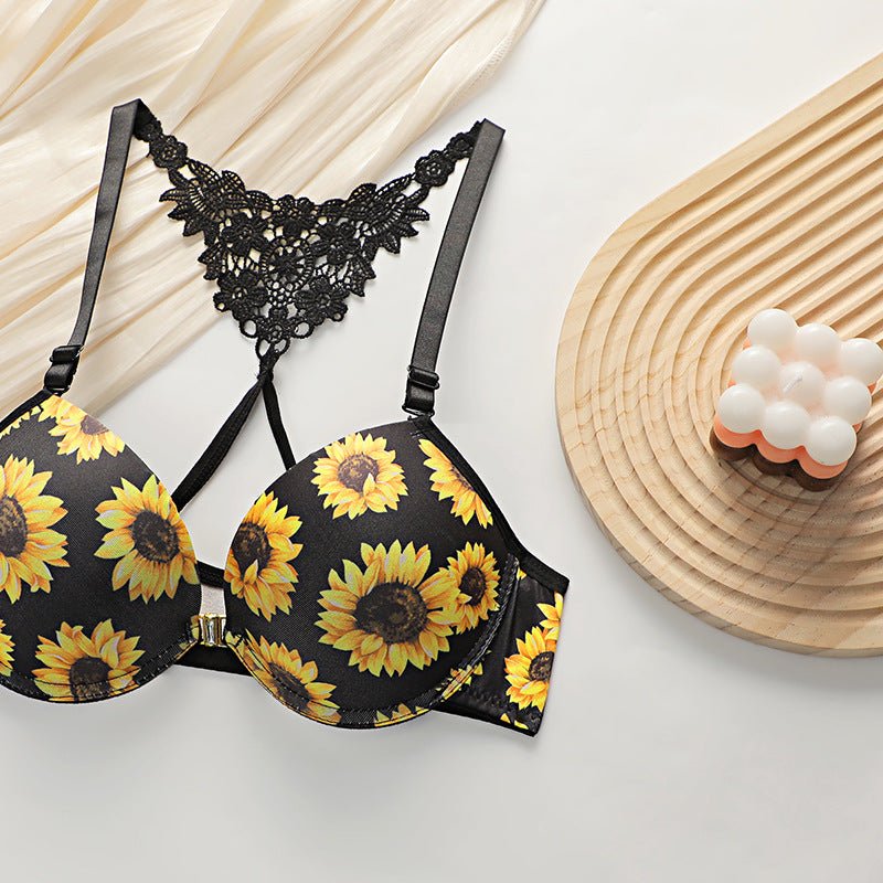 The Daisy Snatched | Front - Closure Push - Up Embroidery Set - Negative Apparel