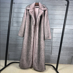 The Faux Fox Overlord | Women's Long Faux Fur Oversized Blazer Coat - Negative Apparel