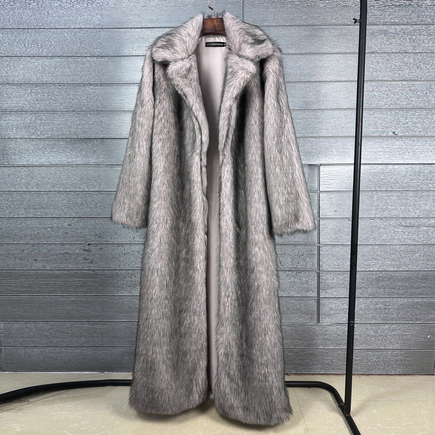 The Faux Fox Overlord | Women's Long Faux Fur Oversized Blazer Coat - Negative Apparel