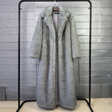 The Faux Fox Overlord | Women's Long Faux Fur Oversized Blazer Coat - Negative Apparel