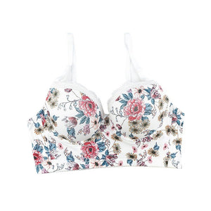 The Floral Bloom | Women's Lace Floral Underwire Push - Up Bra - Negative Apparel