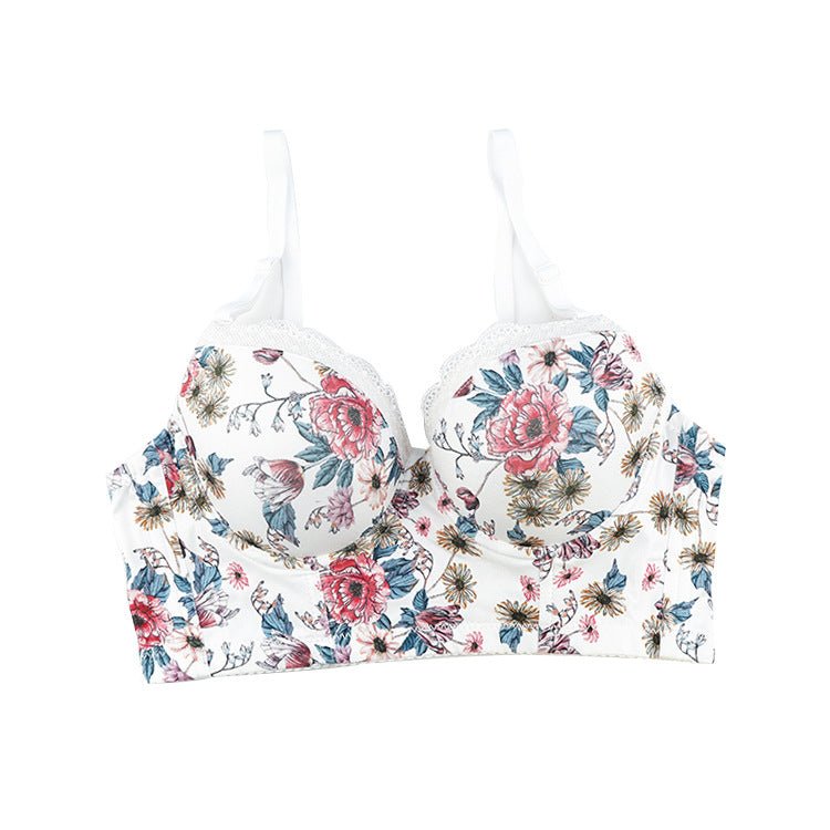 The Floral Bloom | Women's Lace Floral Underwire Push - Up Bra - Negative Apparel