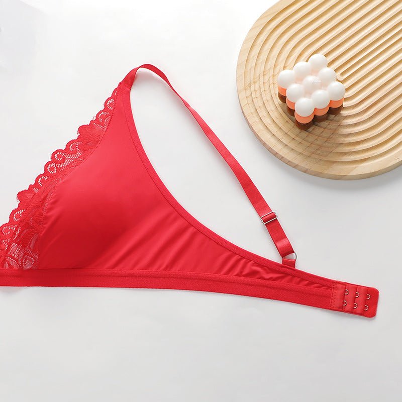 The French Whisper | Women's Ultra - Thin See - Through Lace Push - Up Bra - Negative Apparel