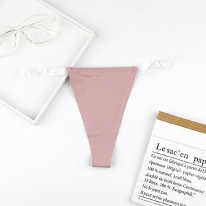 The Ice Silk Whisper | Women's Seamless Ice Silk Low - Rise Thong Panties - Negative Apparel