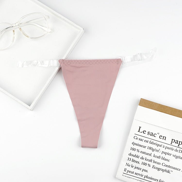 The Ice Silk Whisper | Women's Seamless Ice Silk Low - Rise Thong Panties - Negative Apparel