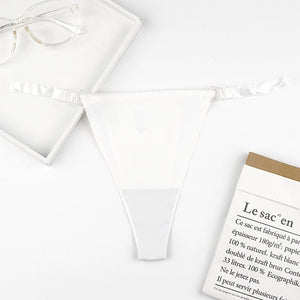 The Ice Silk Whisper | Women's Seamless Ice Silk Low - Rise Thong Panties - Negative Apparel