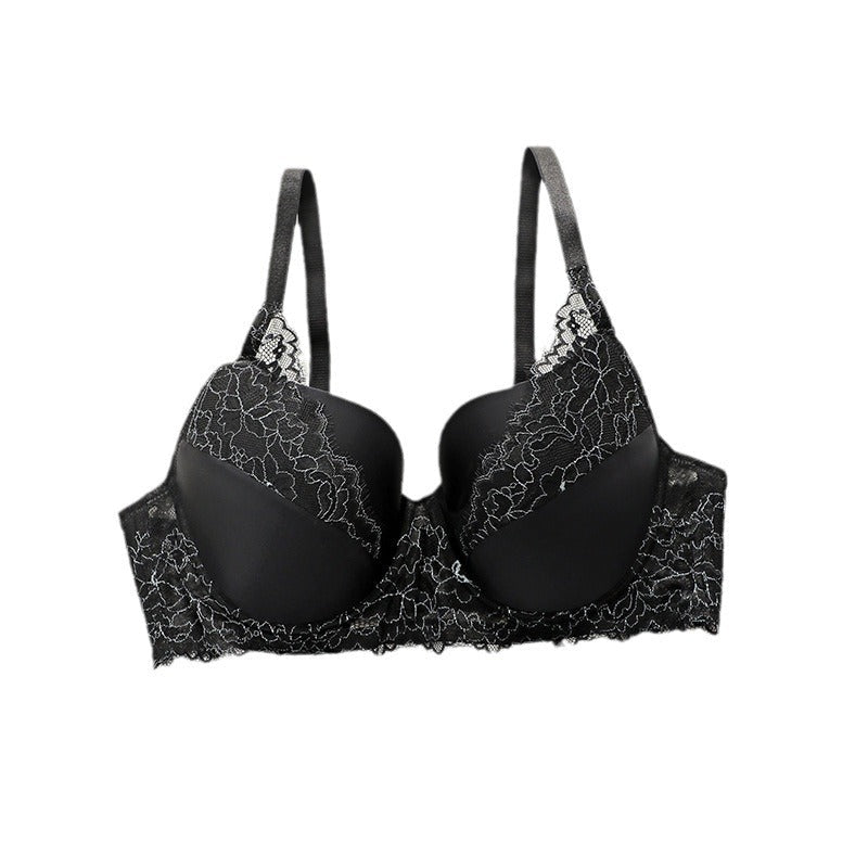 The Lace Allure | Plus - Size Underwire Lace Push - Up Bra - Negative Apparel