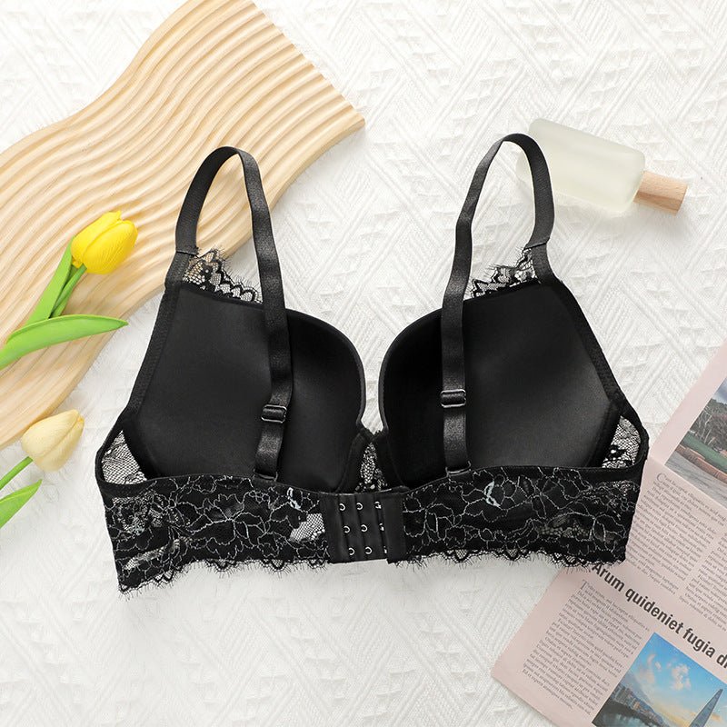 The Lace Allure | Plus - Size Underwire Lace Push - Up Bra - Negative Apparel