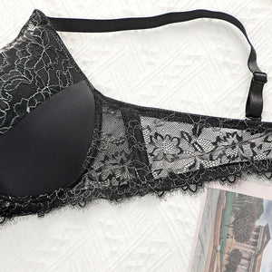 The Lace Allure | Plus - Size Underwire Lace Push - Up Bra - Negative Apparel