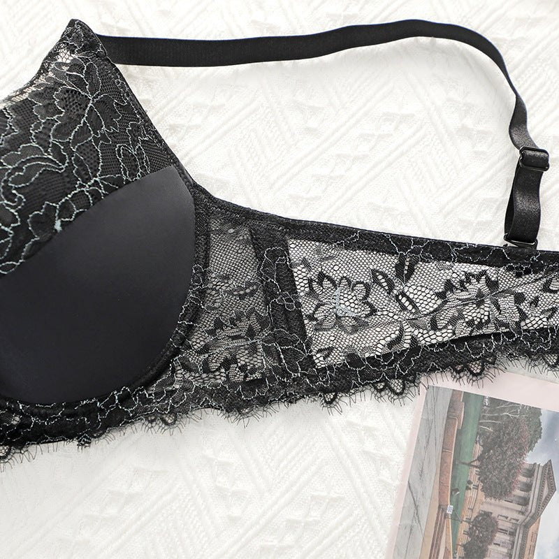 The Lace Allure | Plus - Size Underwire Lace Push - Up Bra - Negative Apparel