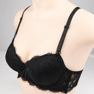 The Lace Butterfly | Women's Lace Underwire Push - Up Bra - Negative Apparel