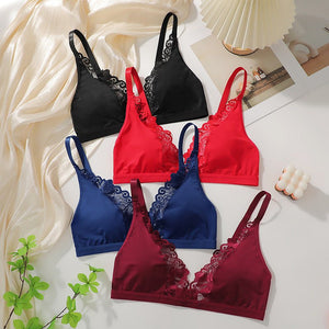 The Lace Comfort | Wireless Lace Push - Up Bra - Negative Apparel