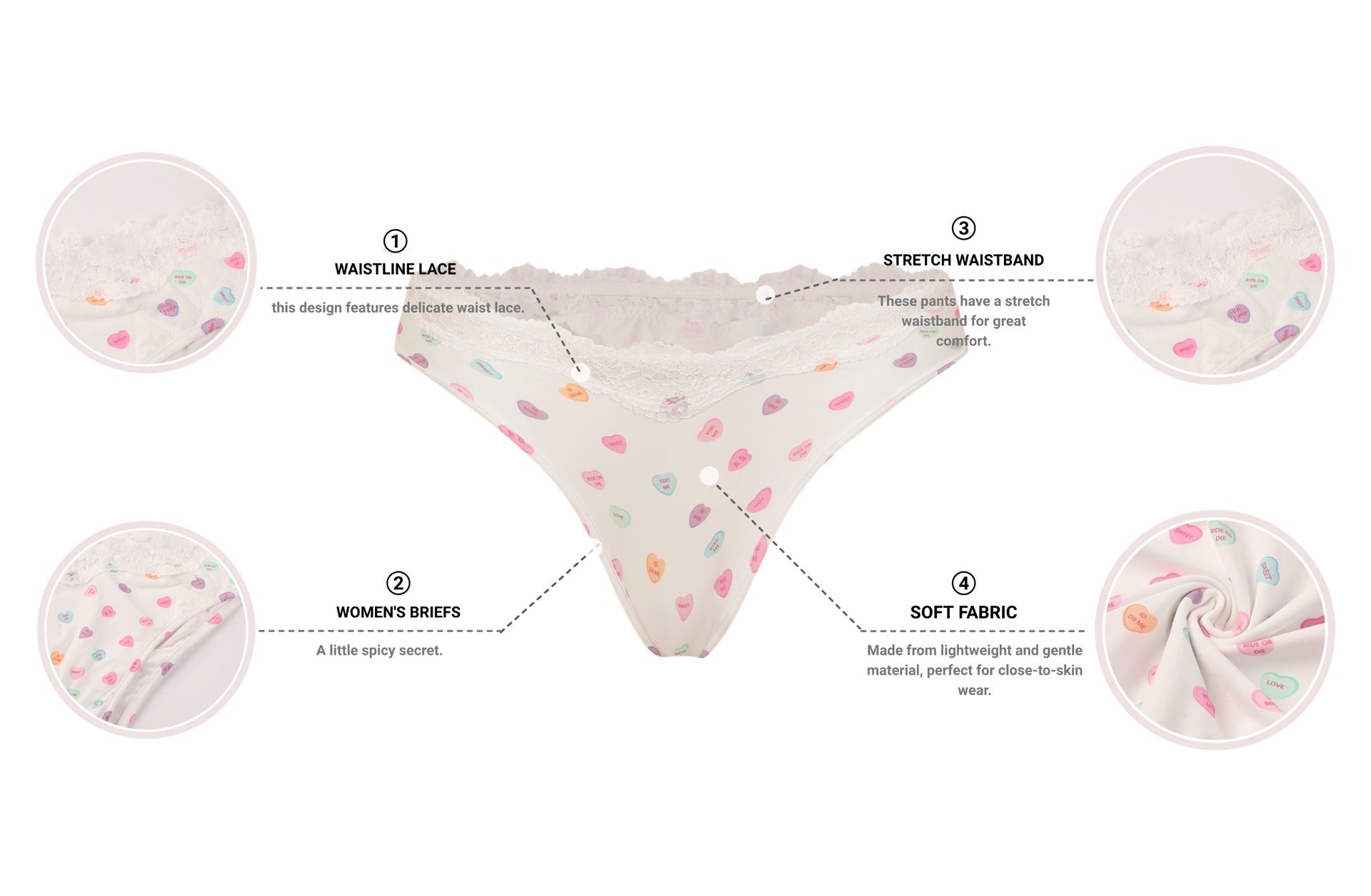 The Lace Dipped Thong | High - Stretch Snatched V - Cut Thong - Negative Apparel